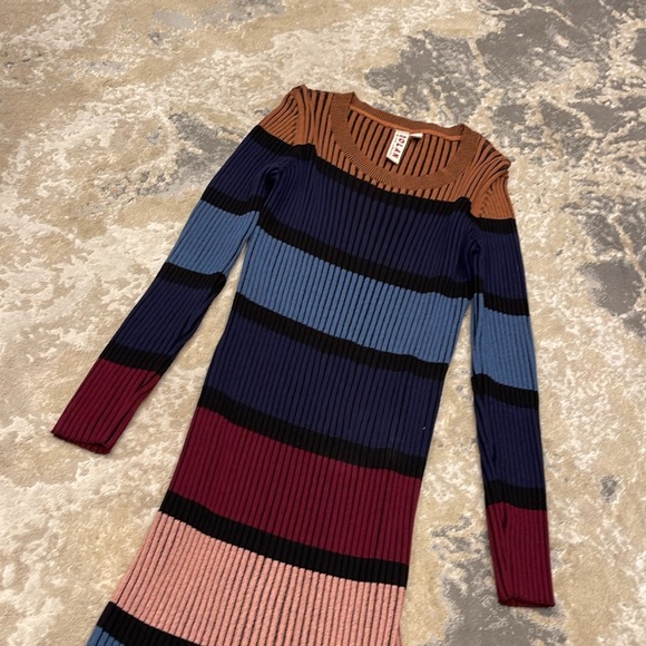 Anthropologie Dolan Left Coast lorna midi sweater dress M Color striped - Picture 6 of 9